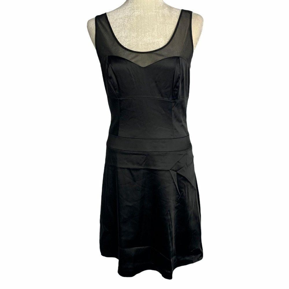 Marc New York Mini Cocktail Dress 6 Black Satin